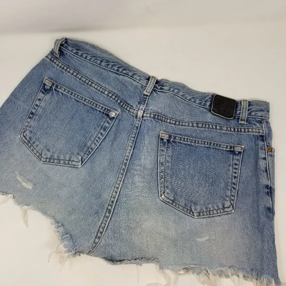 GAP Jean Cut offs Denim Short‎ Shorts  Distressed Jean Shorts Size 16